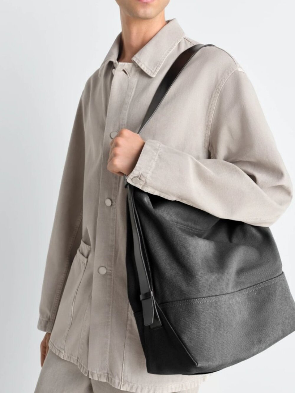 Lemaire BELTED TOTE BAG IN COTTON CANVAS